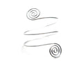 Caiyao Fashion Minimalist Spiral Coil Upper Arm Cuff — Silver