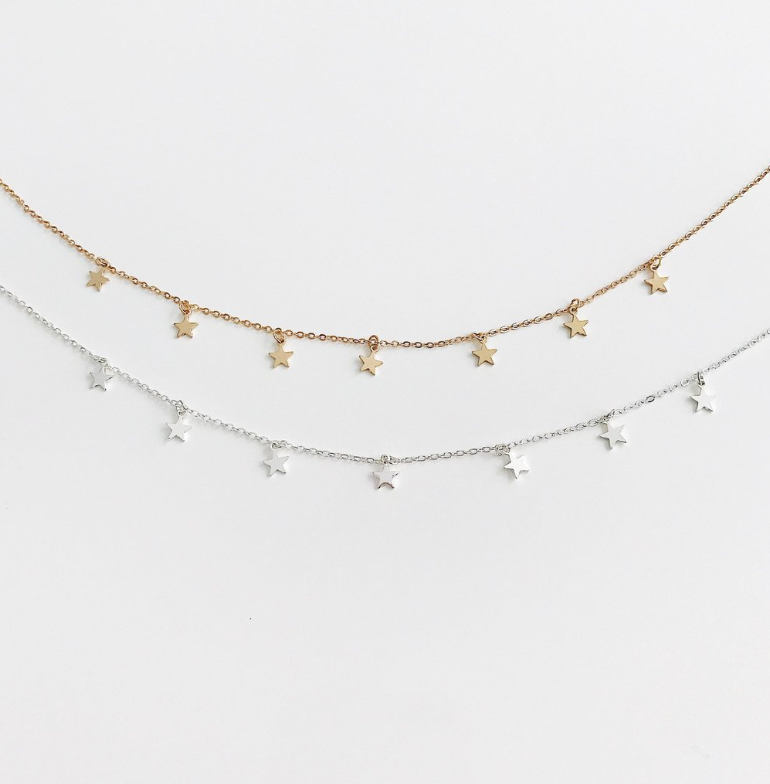 Dainty Star Charm Choker Necklace