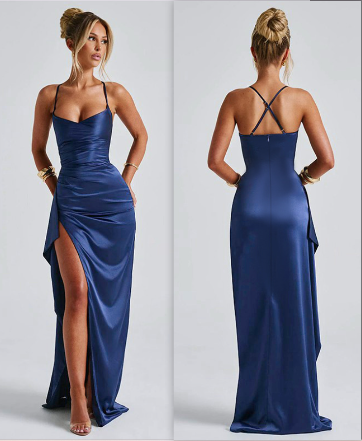 Sleek Satin Gala Dress