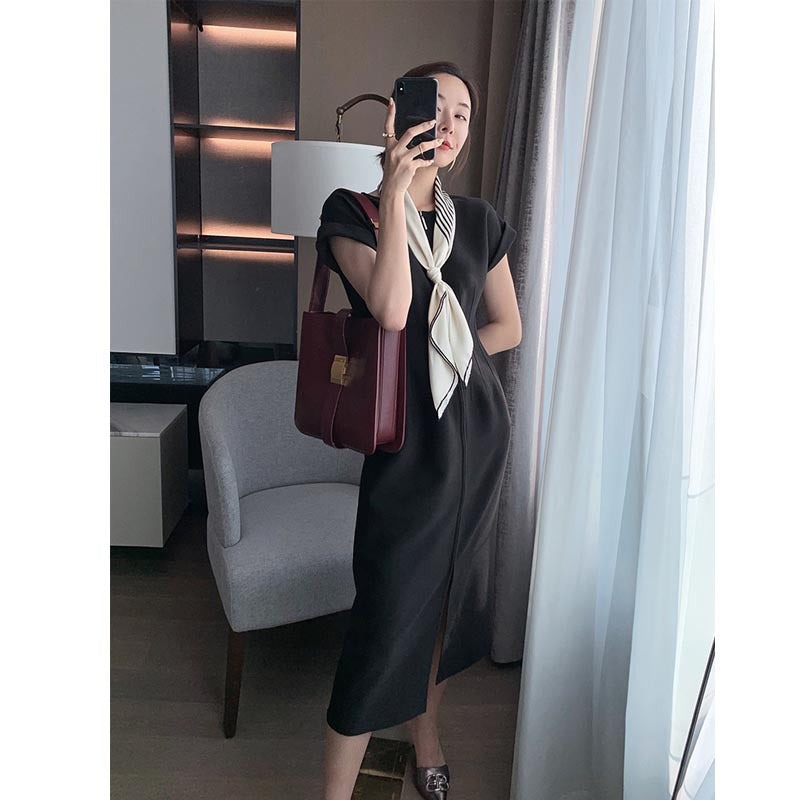 Sculptural Petal-Sleeve Waist-Cinch Midi Dress
