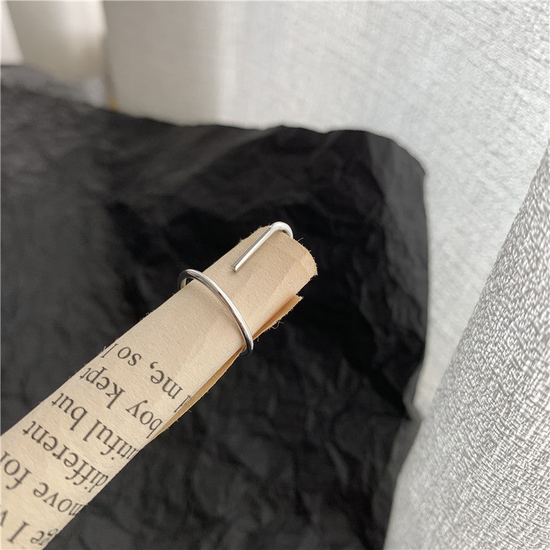Crystal Nail Tip Geometric Finger Ring