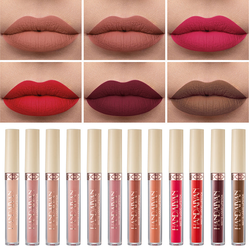 1pc Han Daiyan 12 Color Matte Velvet Liquid Lipstick