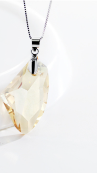 Austrian Crystal Necklace with Wish Stone Pendant