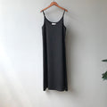 Satin Slip A-Line Maxi Dress with Chiffon Wrap