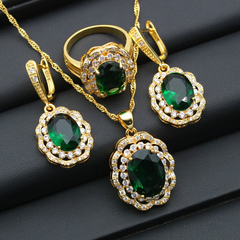 Luxury Wedding Zircon Jewelry Set
