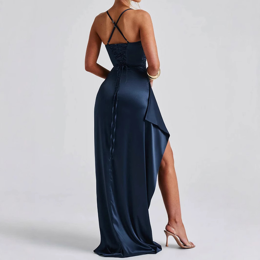 Sleek Satin Gala Dress