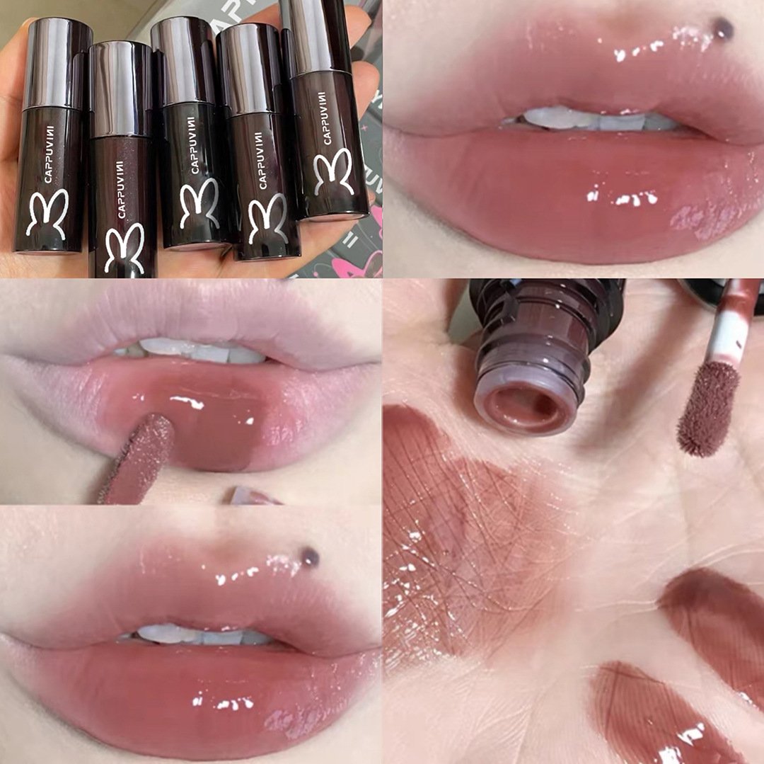 Black Tube Glossy Milk Tea Color Moisturizing Lip Oil