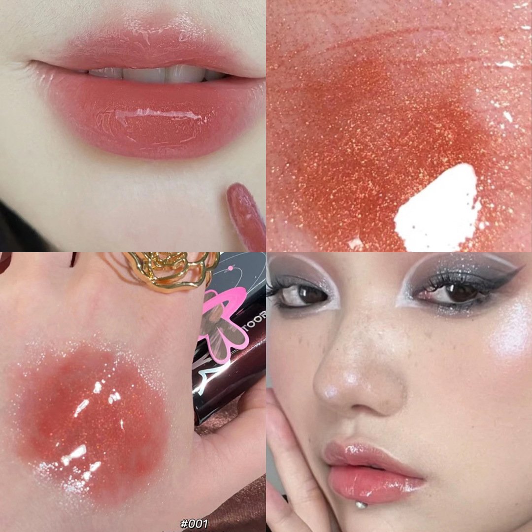 Black Tube Glossy Milk Tea Color Moisturizing Lip Oil