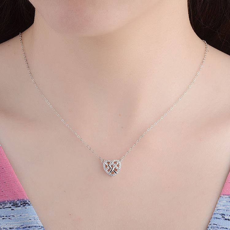 Heart Pendant Crystal Necklace