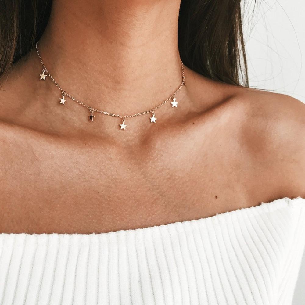Dainty Star Charm Choker Necklace