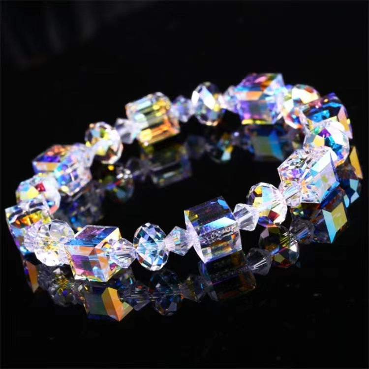 Colorful Crystal Necklace and Bracelet Set