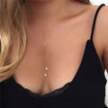 Crystal Necklace with Opal and Tassel Pendant