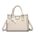 Croc-Embossed Leather Crossbody Handbag