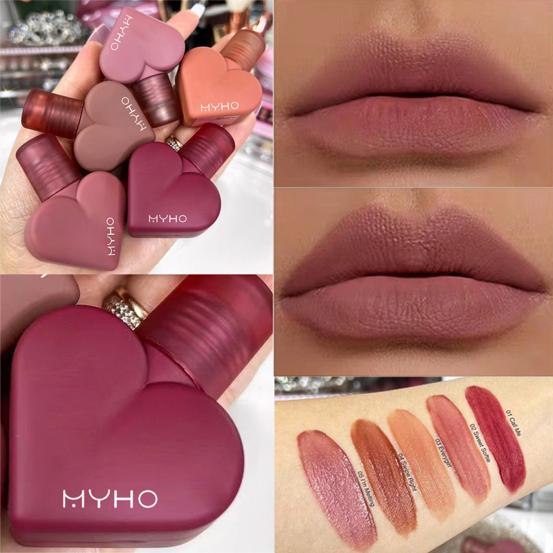 MYHO Velvet Matte Heart Lip Gloss