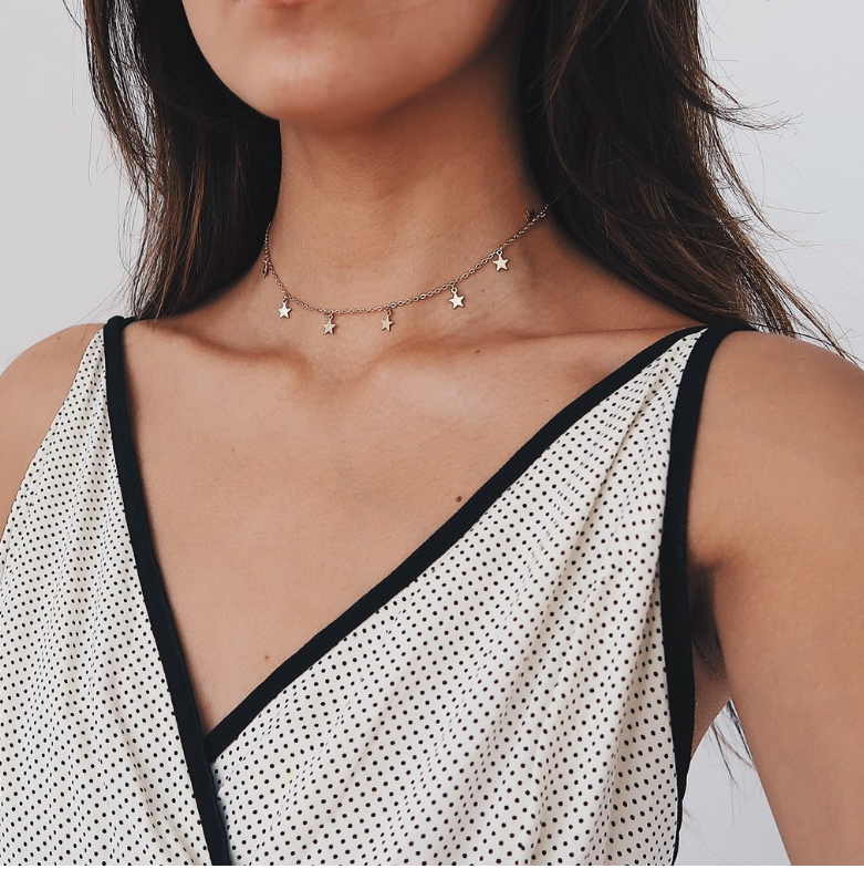 Dainty Star Charm Choker Necklace