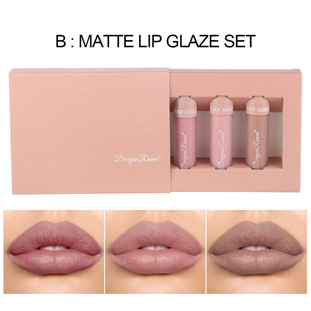 Dragon Ranee 3-Piece Matte Lip Gloss Set