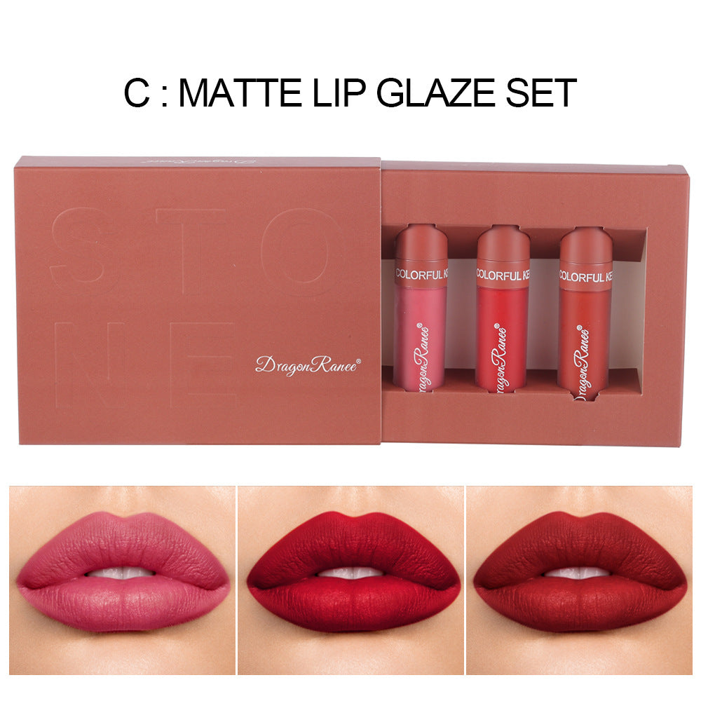 Dragon Ranee 3-Piece Matte Lip Gloss Set