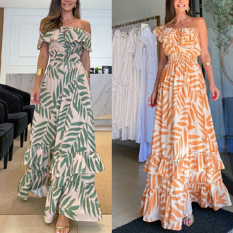 Floral  Off-Shoulder Maxi Dress