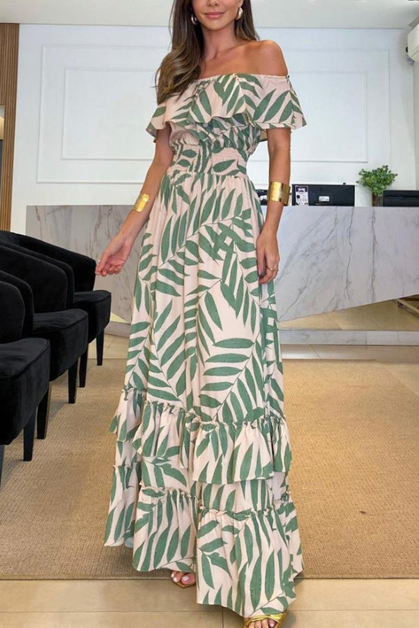 Floral  Off-Shoulder Maxi Dress