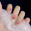 Pink Heart Coffin Press-On Nails - 24 Pcs