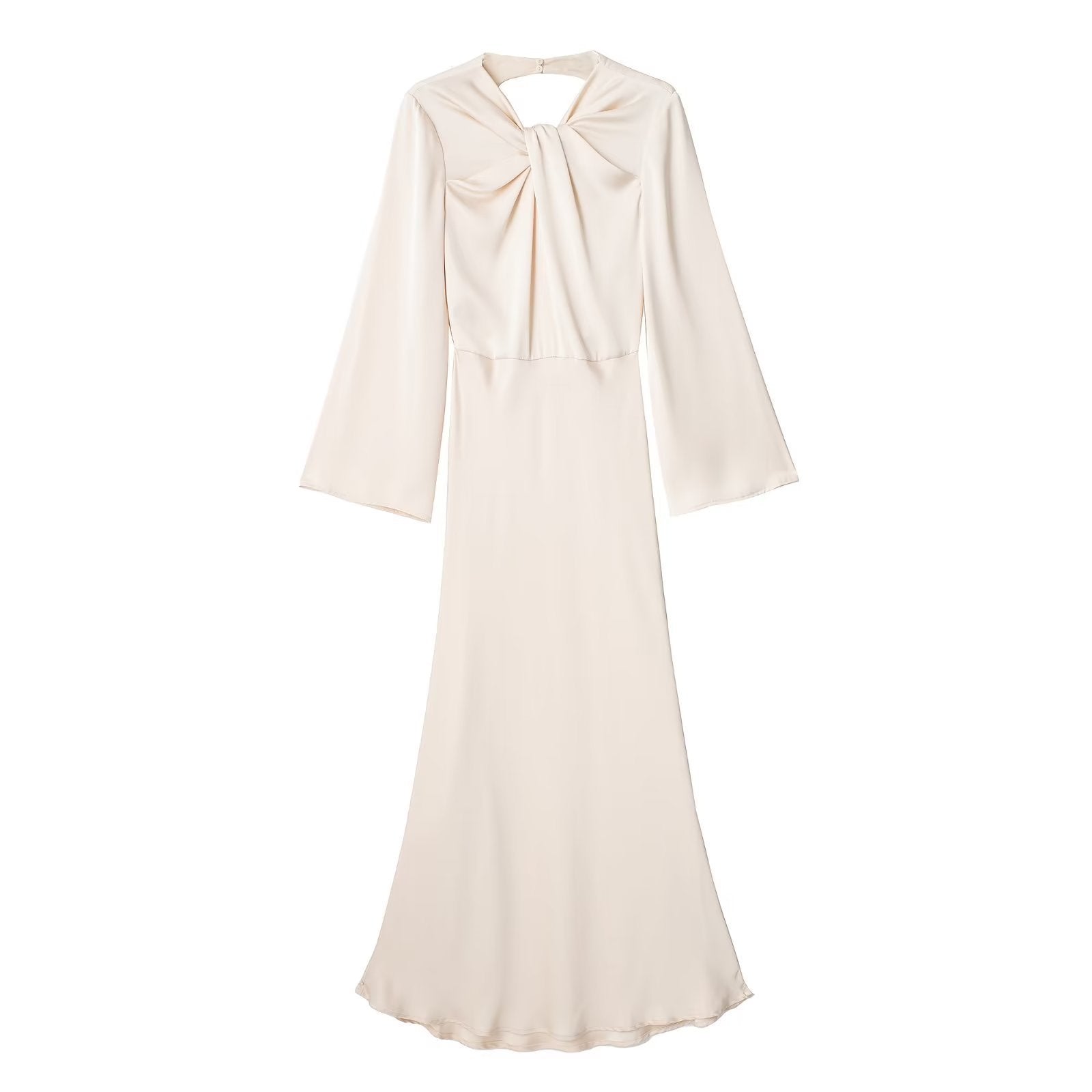 Spring Design Silk Satin Texture Dress