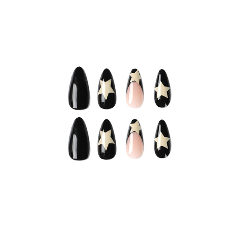 Black Star French Press-On Nails
