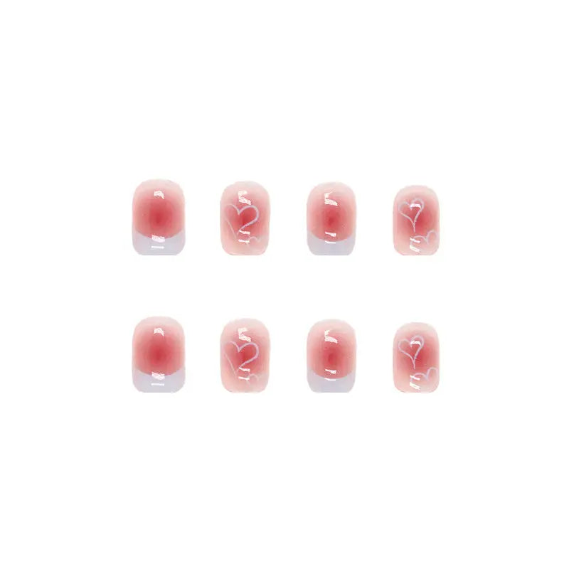 Pink Heart Coffin Press-On Nails - 24 Pcs