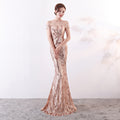 Off-Shoulder Sequin Mermaid Evening Gown