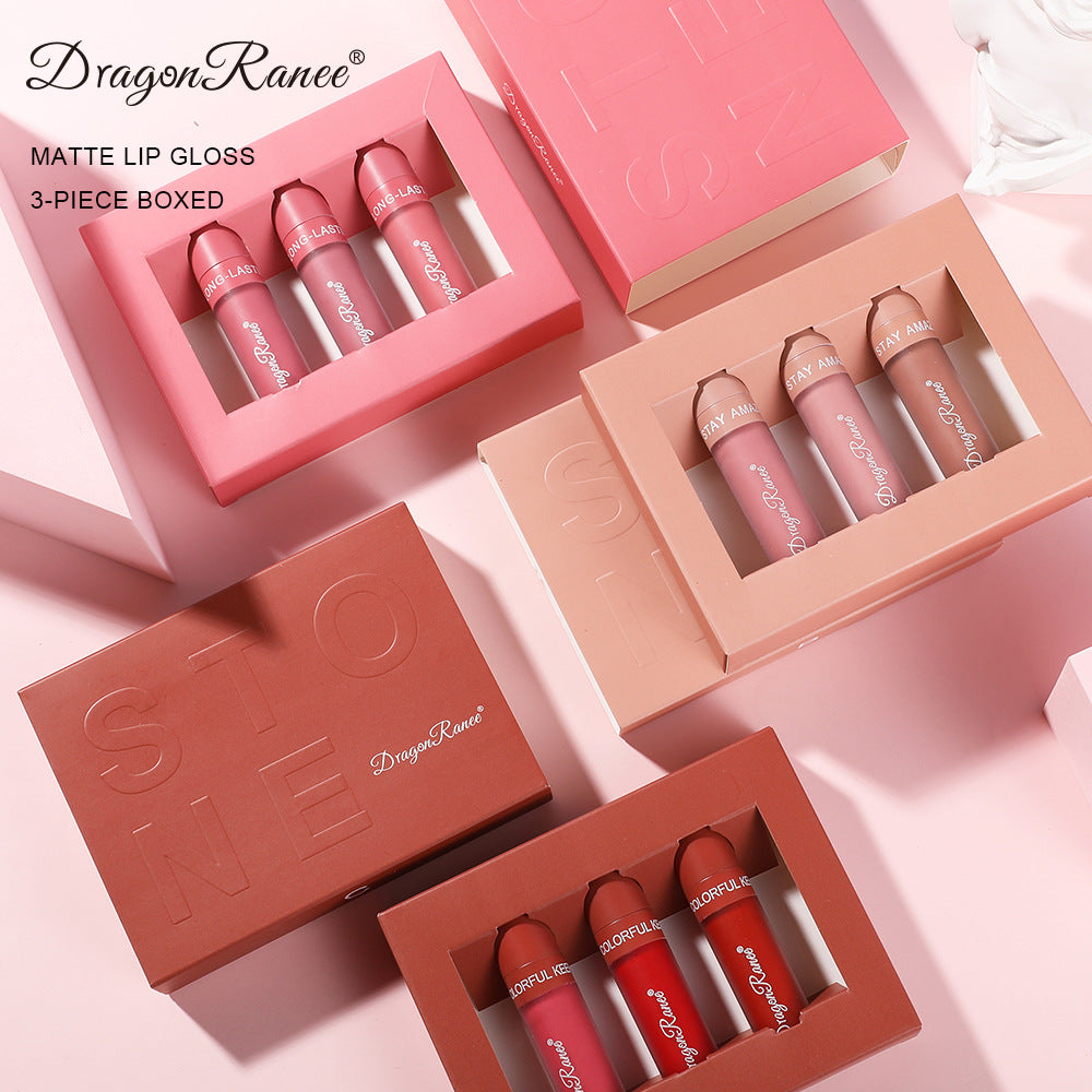 Dragon Ranee 3-Piece Matte Lip Gloss Set