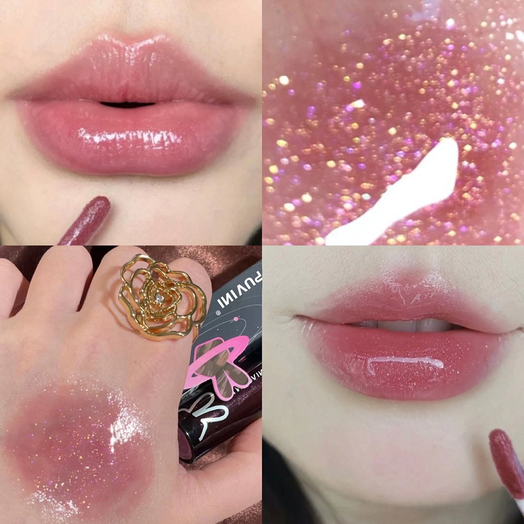 Black Tube Glossy Milk Tea Color Moisturizing Lip Oil