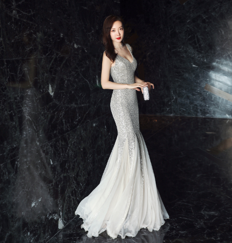 Sequin Mermaid Evening Gown