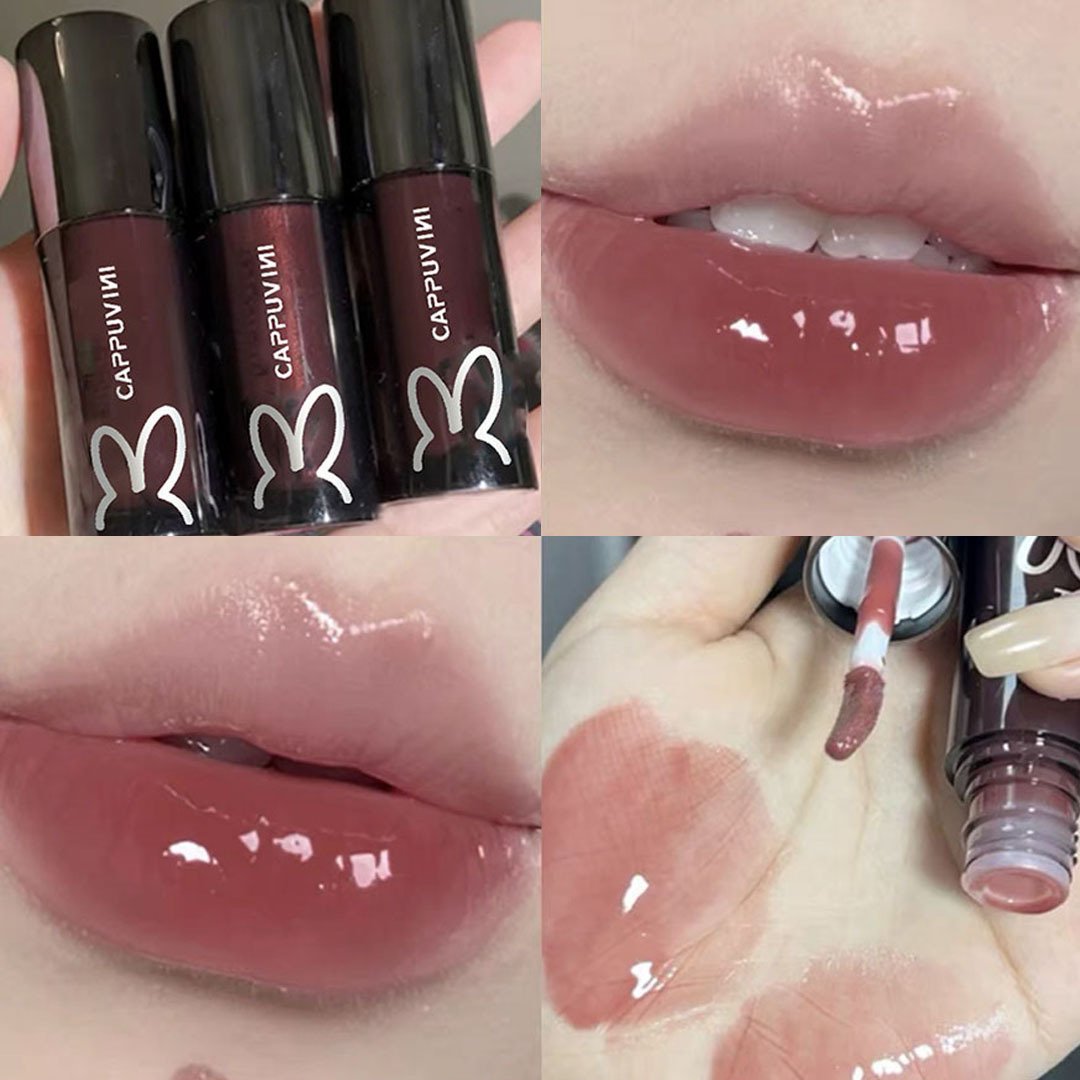 Black Tube Glossy Milk Tea Color Moisturizing Lip Oil