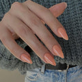 Coral Nude Gel Almond Press-On Nails - 24Pcs