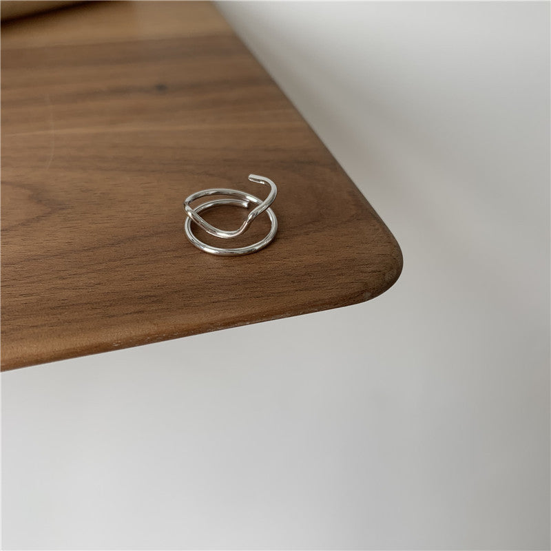 Crystal Nail Tip Geometric Finger Ring