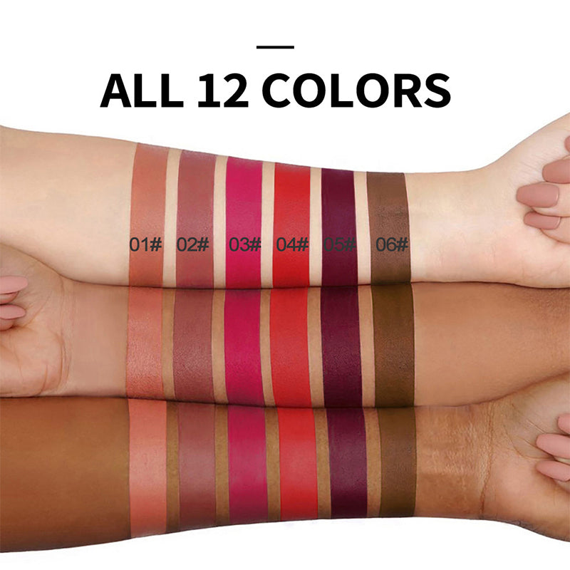 1pc Han Daiyan 12 Color Matte Velvet Liquid Lipstick