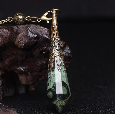 Pendulum Divination Pendant with Natural Crystal Necklace