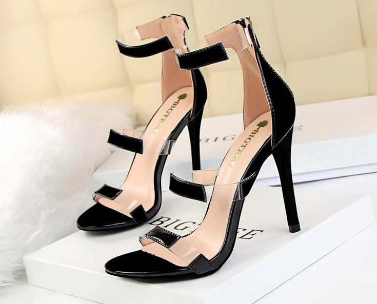 Tri-Strap Stiletto Sandals