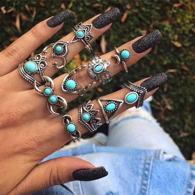Boho Vintage Ring Set