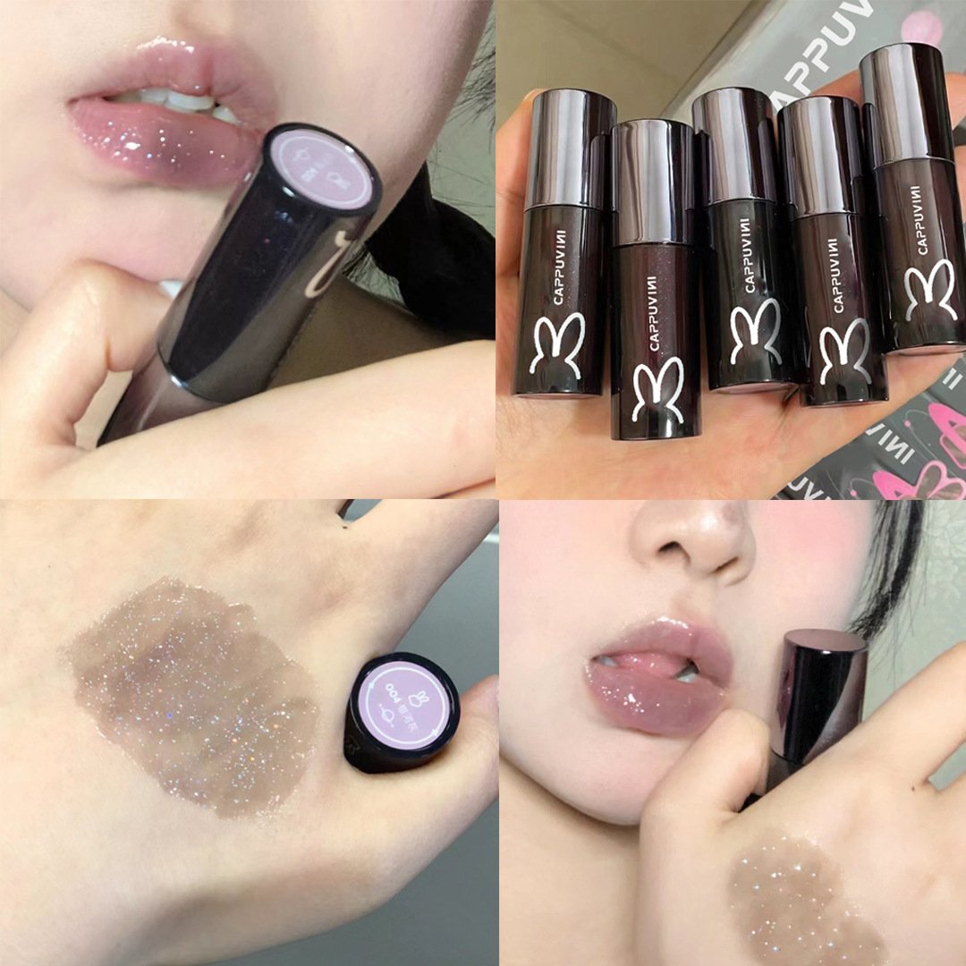 Black Tube Glossy Milk Tea Color Moisturizing Lip Oil