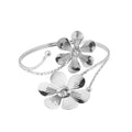 Caiyao Boho Silver Floral Upper Arm Cuff — Daisy Bloom Armlet