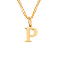 14K Initial Letter Necklace