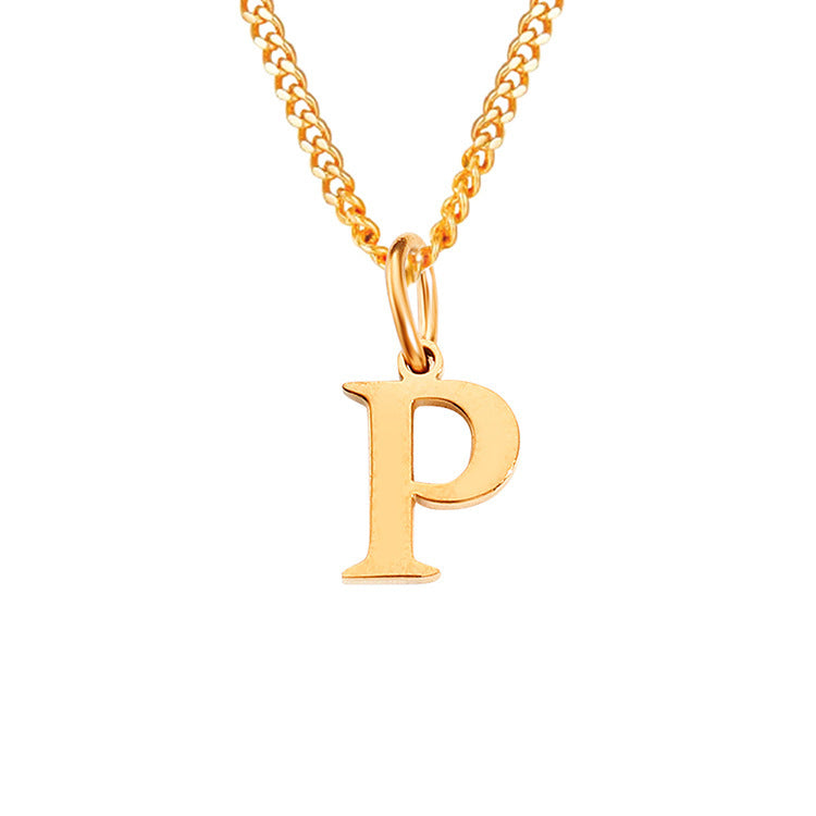 14K Initial Letter Necklace