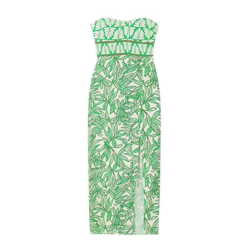 Floral Dress with High Slit