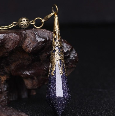 Pendulum Divination Pendant with Natural Crystal Necklace