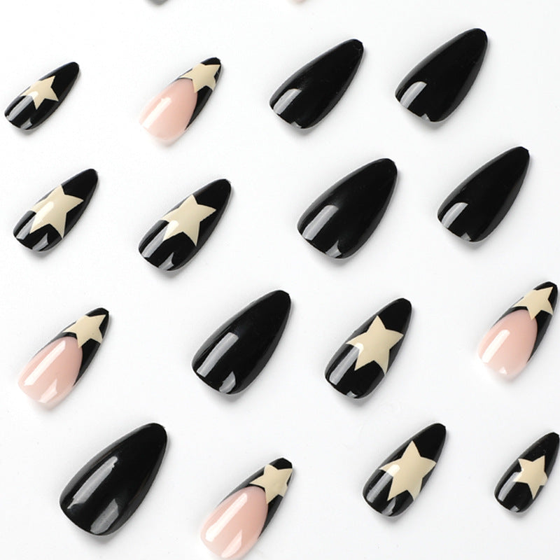 Black Star French Press-On Nails