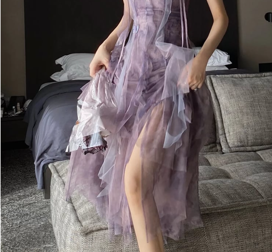 Chic Summer French Strap Dress