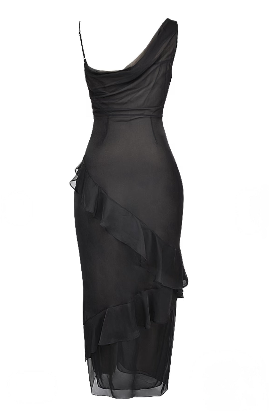 JULIA Backless Lace-Trim Slip Dress