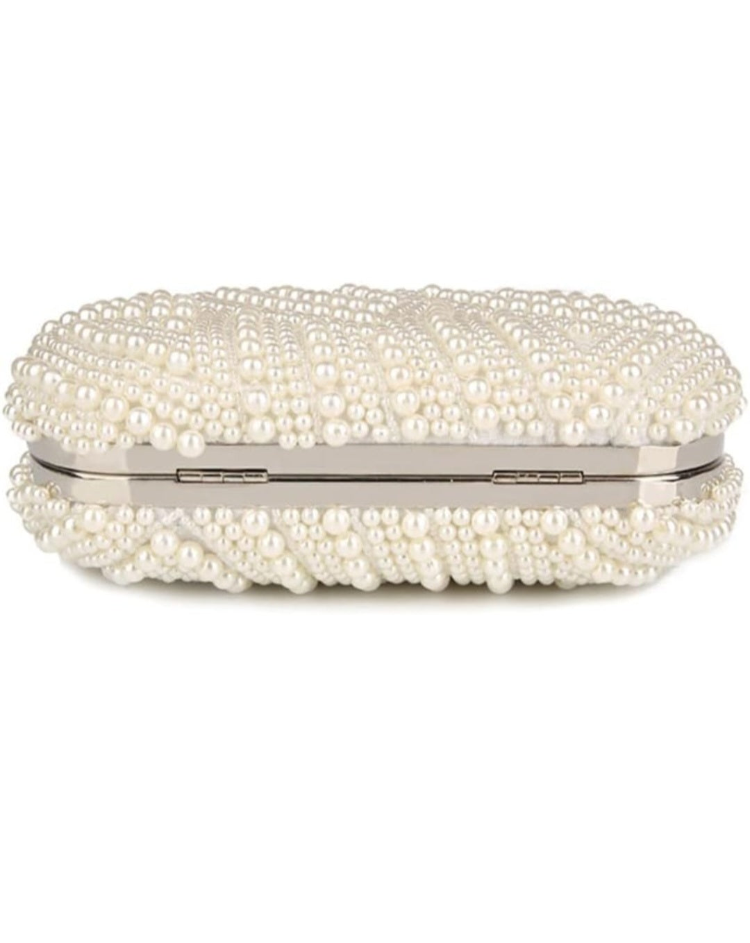 YYW Black Pearl Beaded Evening Clutch Bag