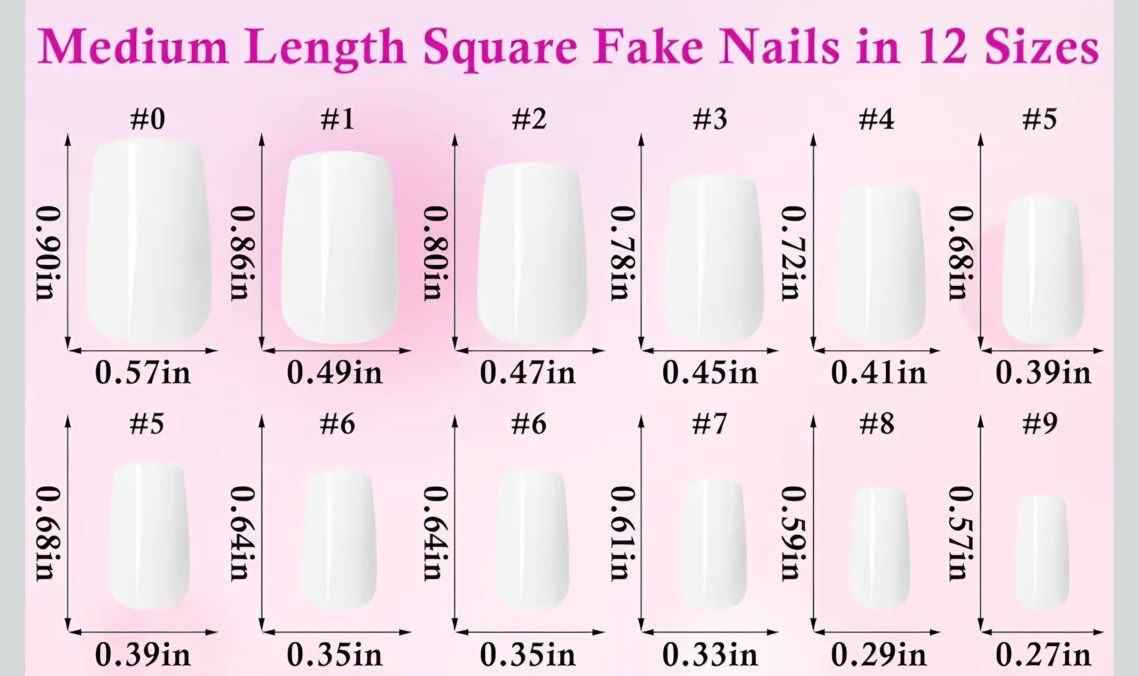 Smoky White Square Press-On Nail Kit — 240pc