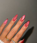 Rose Red Glitter Almond Press-On Nail Set